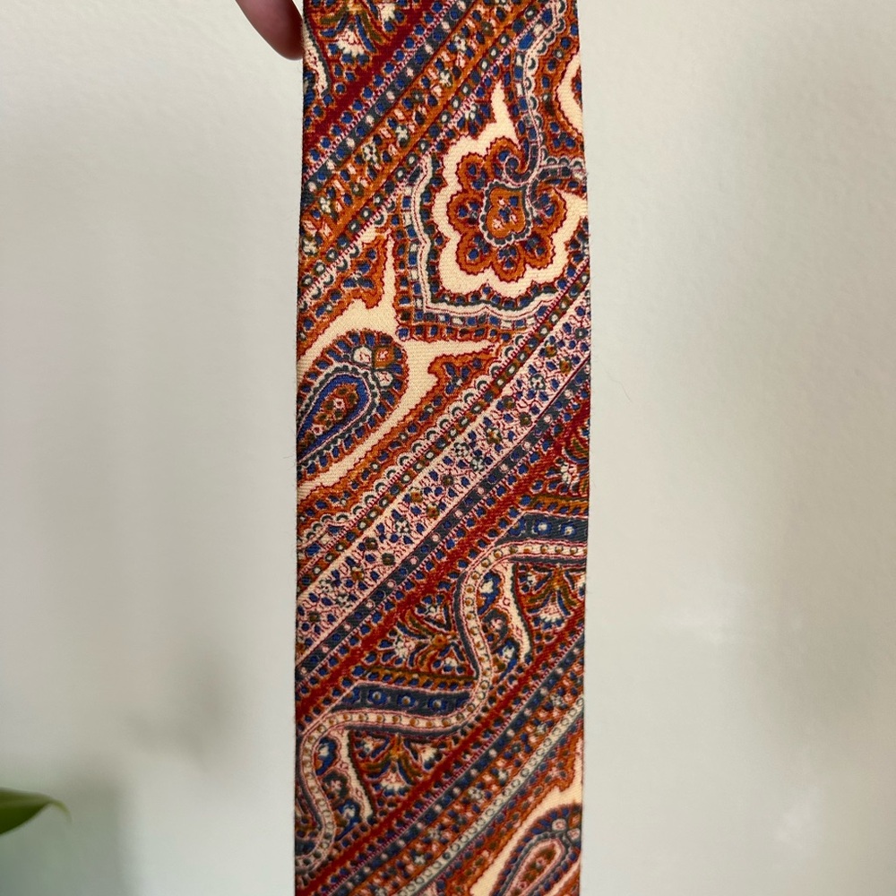 Vintage 1970's Polo Ralph Lauren Wool Paisley Tie - Picture 6 of 11